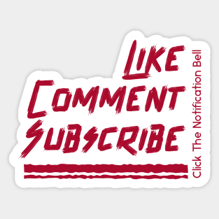 Like Comment Subscribe Sticker